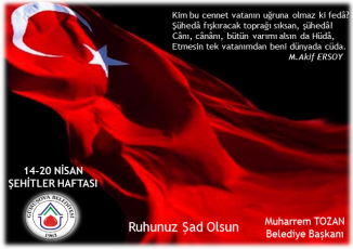 BAŞKAN TOZAN' IN ŞEHİTLER HAFTASI MESAJI