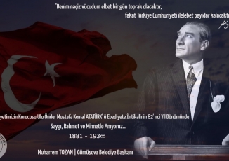 BAŞKAN TOZAN' IN 10 KASIM MESAJI
