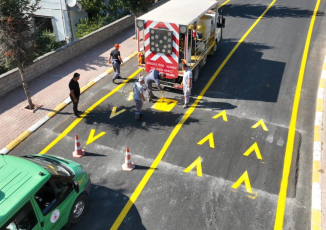 CUMHURİYET CADDESİ ASFALTI YENİLENDİ CUMHURİYET CADDESİ ASFALTI YENİLENDİ